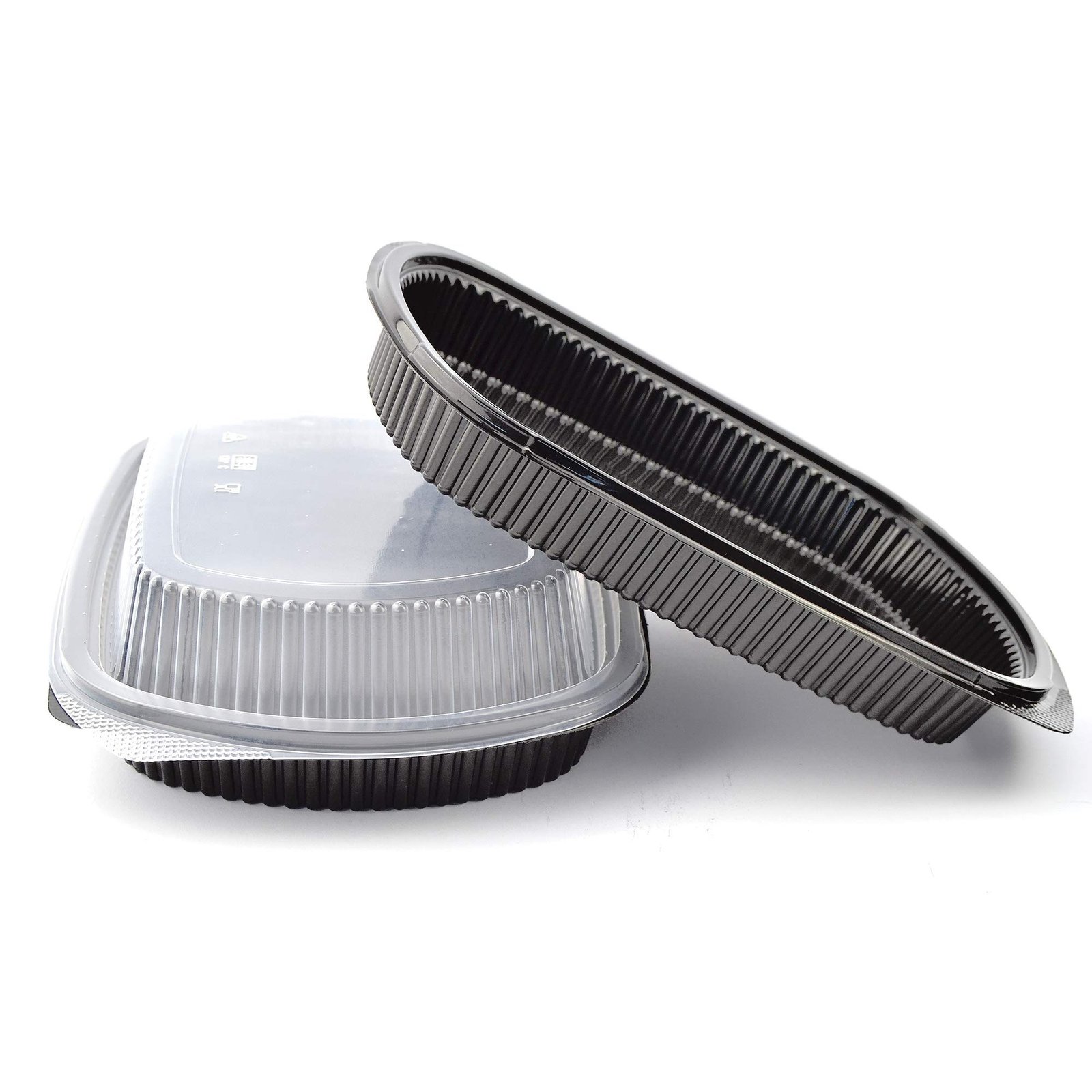 Behälter 22 x 15 x H 11 cm schwarz mit transparentem Deckel