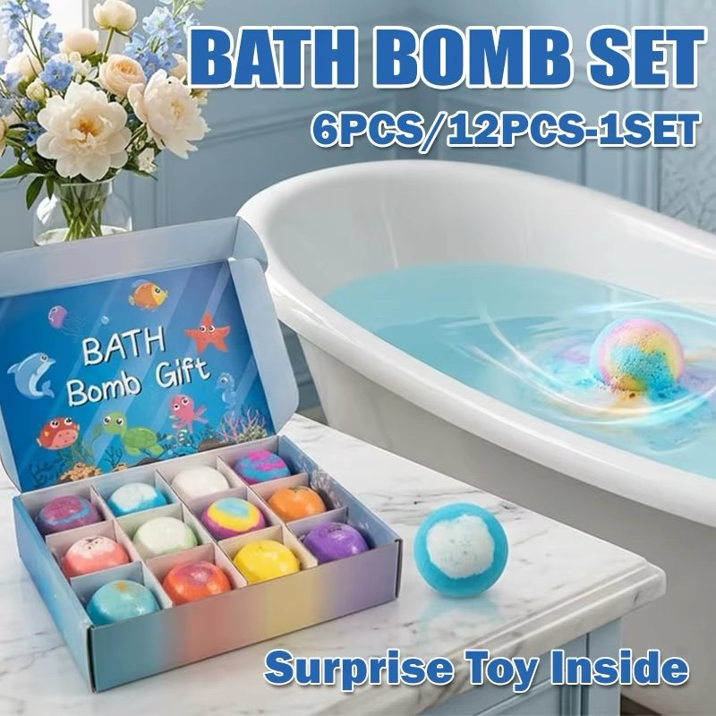 playfizz Bath Bombs, Fizzy Bath Bombs For Kids With Toys 12 Stück