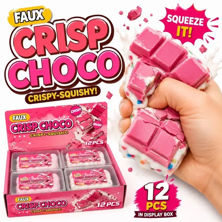 Crisp choco Faux Squishy 12 Stück